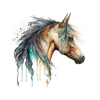 Panel koń boho akwarela wh07