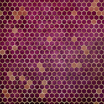 Panel złoty plaster miodu vintage wo38