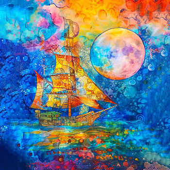 Panel żaglowiec podróże w wyobraźni wx45