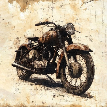 Panel motocykl vintage wa52