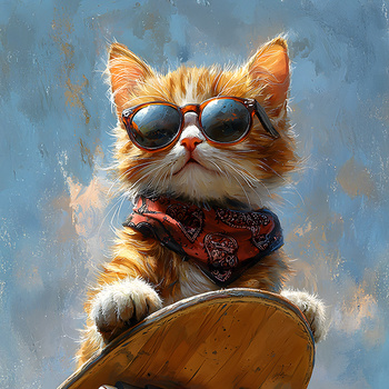 Panel rudy kot na deskorolce wk297