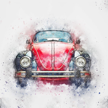 Panel samochód Garbus vintage wa32