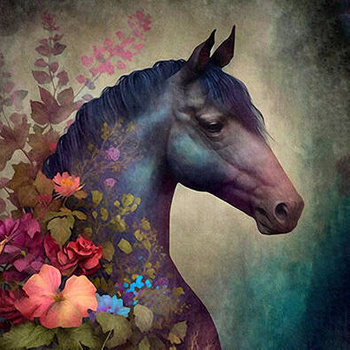 Panel koń vintage wh25