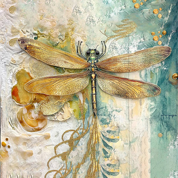 Panel złota ważka wo65