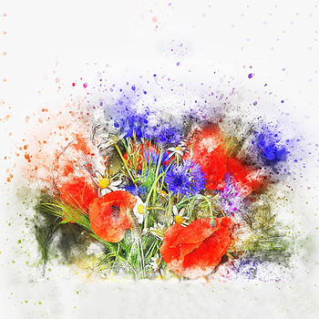 Panel polne kwiaty W970