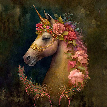 Panel jednorożec vintage wh17