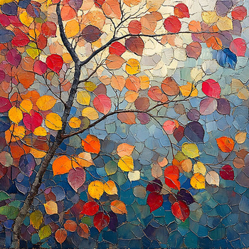 Panel kolory jesieni, liście whb40