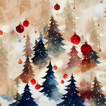 Panel świąteczny las