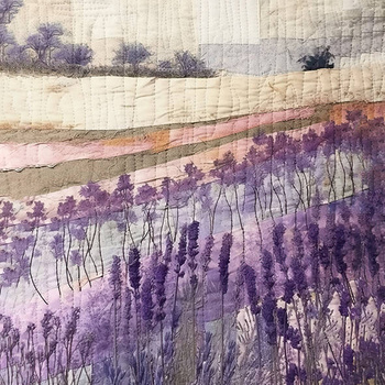 Panel pejzaż lawendowe pola Prowansji patchwork wr205