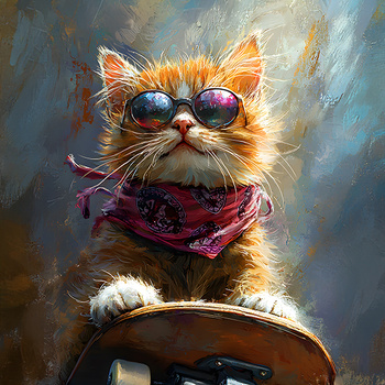 Panel rudy kot na deskorolce wk299