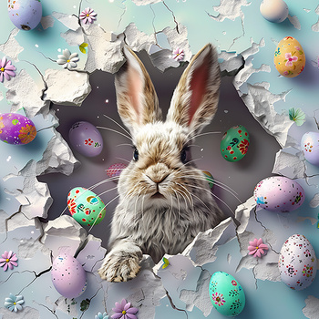Panel wielkanocny króliczek wlk89