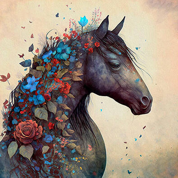 Panel koń vintage wh23