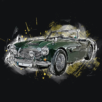 Panel samochód sportowy vintage wa26