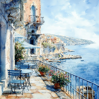 Panel śródziemnomorski krajobraz wx64