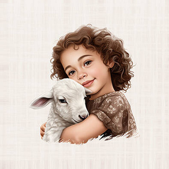 Panel dziewczynka z owieczką wl54