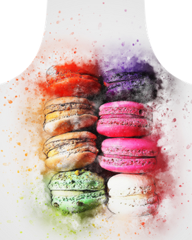 Panel na fartuszek ciastka makaroniki