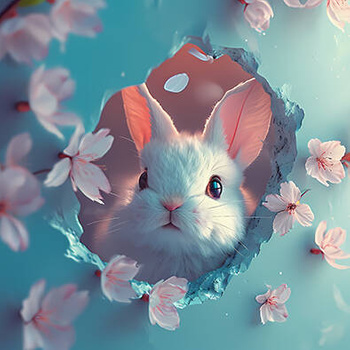 Panel słodki króliczek wf44