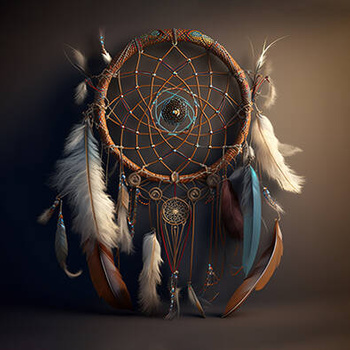 Panel boho łapacz, pióra wbh129