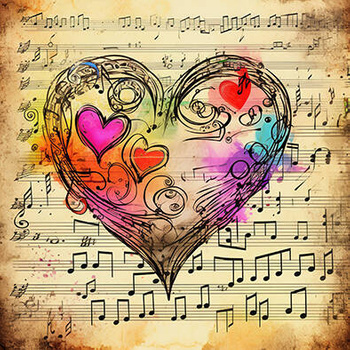 Panel kolory muzyki, nuty wmz18