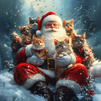 Panel kocie święta, Mikołaj i koty