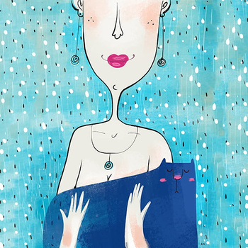 Panel dama z kotem wk2