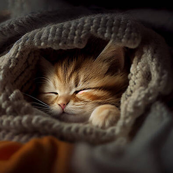 Panel śpiący kociak wk163