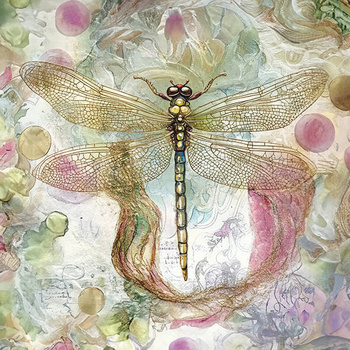 Panel złota ważka wo70