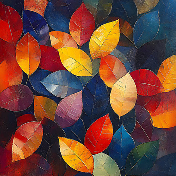 Panel kolory jesieni, liście whb41