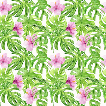 Panel  liście i kwiaty W131a