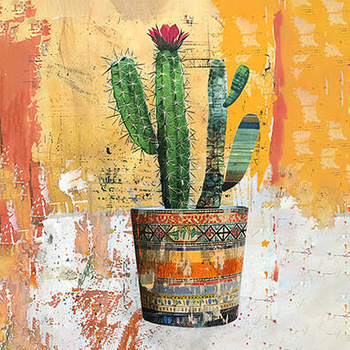 Panel kwiatek kaktus w doniczce wr190