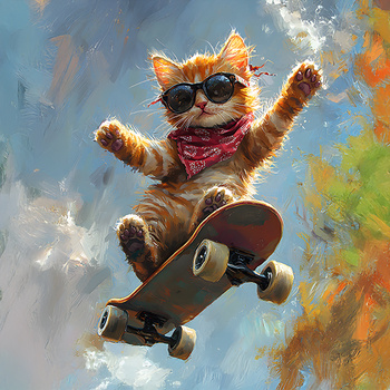 Panel rudy kot na deskorolce wk300