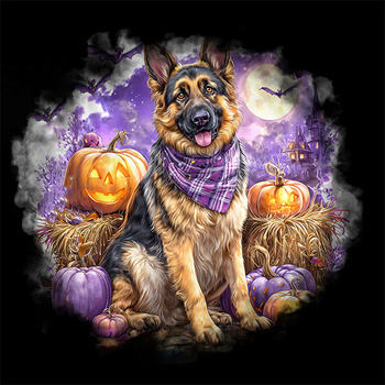 Panel pies Owczarek niemiecki z dyniami wd239