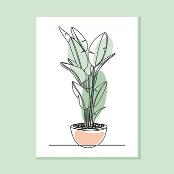 Panel kwiaty doniczkowe alocasia wr329