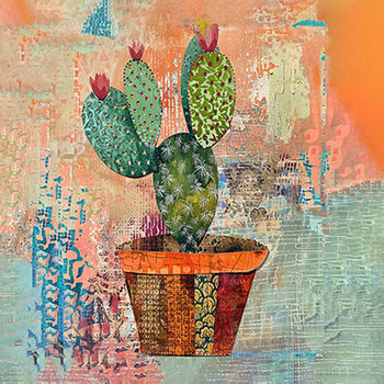 Panel kwiatek kaktus w doniczce wr189