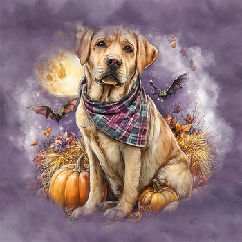 Panel pies Labrador Retriever z dyniami wd223