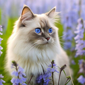 Panel kot i lawenda wk211