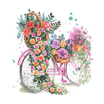 Panel rower w kwiatach wa16