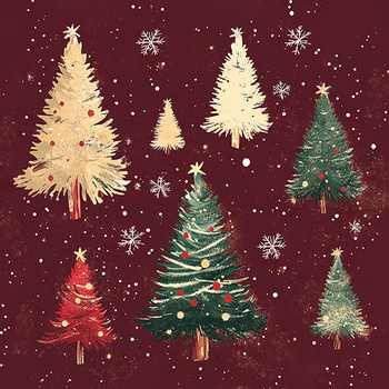 Panel świąteczne choinki