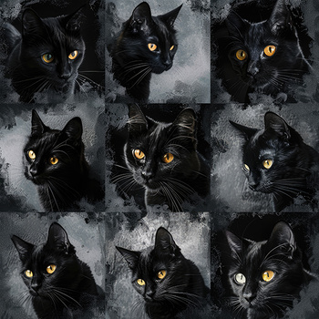 Panel czarne koty wk241