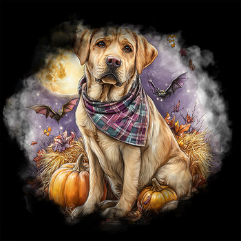 Panel pies Labrador Retriever z dyniami wd224