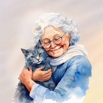 Panel babcia kociara wdb108