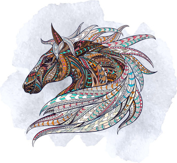 Panel koń ethnic W108