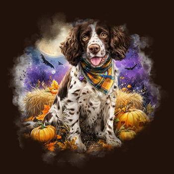 Panel pies Springer Spaniel Angielski z dyniami wd199