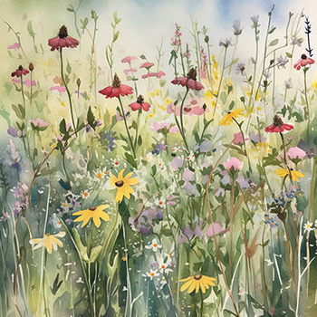 Panel polne kwiaty wr43