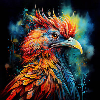 Panel magiczne zwierzęta ptak wf39