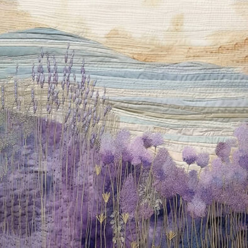 Panel pejzaż lawendowe pola Prowansji patchwork wr197