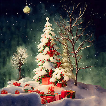 Panel świąteczna zimowa noc