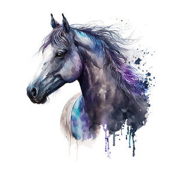 Panel koń akwarela wh08