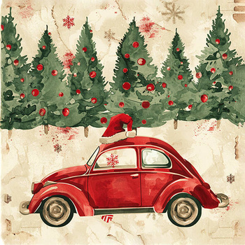 Panel świąteczny nastrój, auto, garbus