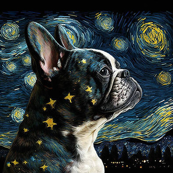 Panel pies buldog francuski i gwiażdzista noc wd99